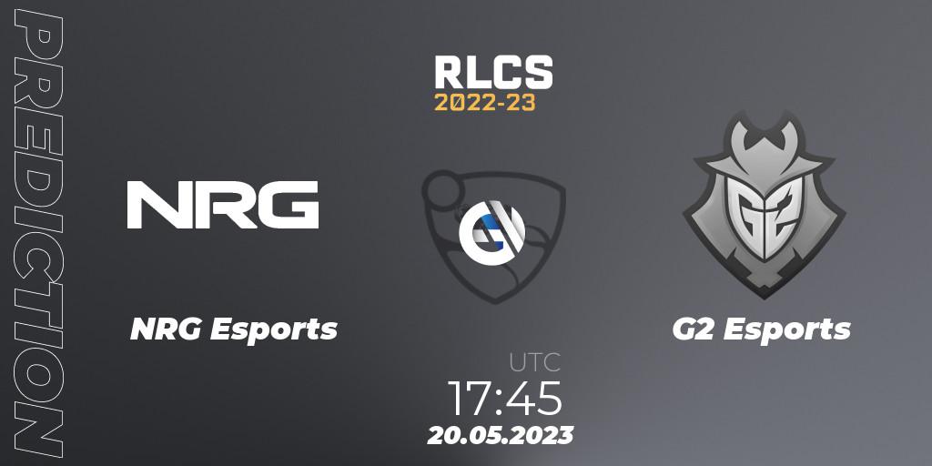 NRG Esports - G2 Esports: прогноз. 20.05.23, Rocket League, RLCS 2022-23 - Spring: North America Regional 2 - Spring Cup