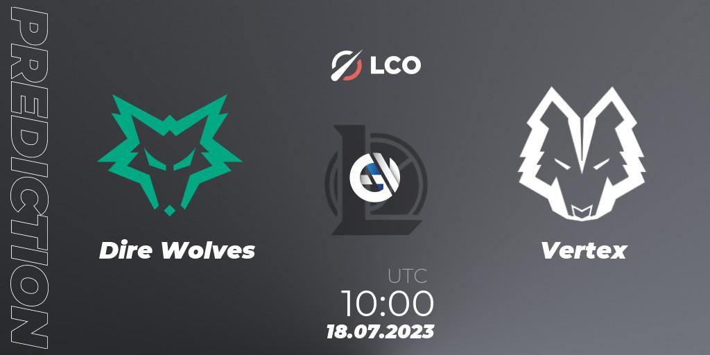 Dire Wolves - Vertex: прогноз. 18.07.23, LoL, LCO Split 2 2023 - Playoffs