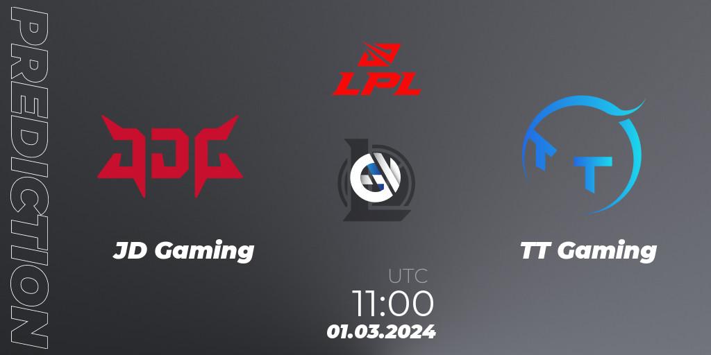 JD Gaming - TT Gaming: прогноз. 01.03.24, LoL, LPL Spring 2024 - Group Stage