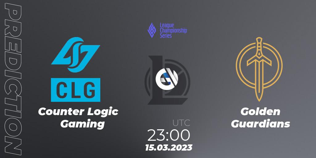 Counter Logic Gaming - Golden Guardians: прогноз. 16.03.23, LoL, LCS Spring 2023 - Group Stage