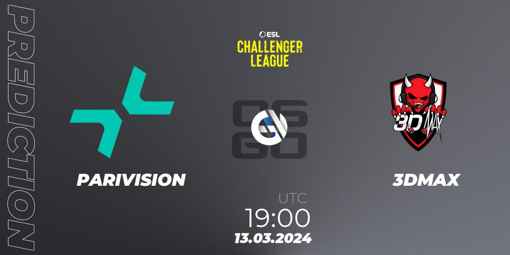 PARIVISION - 3DMAX: прогноз. 13.03.24, CS2 (CS:GO), ESL Challenger League Season 47: Europe