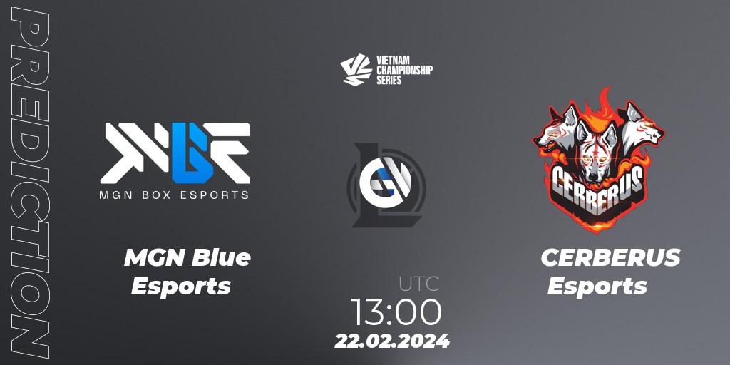 MGN Blue Esports - CERBERUS Esports: прогноз. 22.02.24, LoL, VCS Dawn 2024 - Group Stage