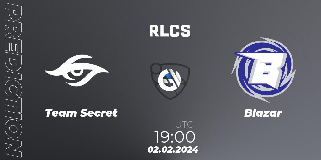 Team Secret - Blazar: прогноз. 02.02.24, Rocket League, RLCS 2024 - Major 1: SAM Open Qualifier 1