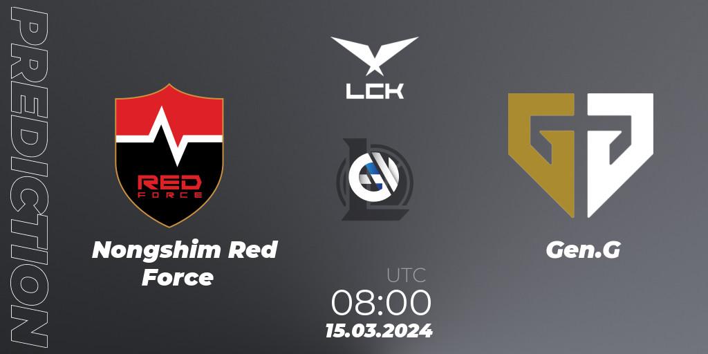 Nongshim Red Force - Gen.G: прогноз. 15.03.24, LoL, LCK Spring 2024 - Group Stage