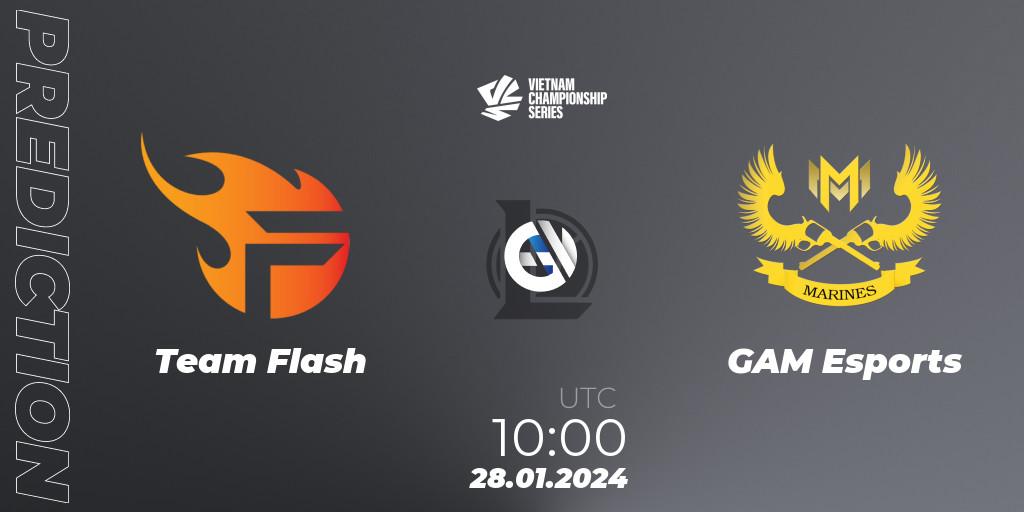 Team Flash - GAM Esports: прогноз. 28.01.24, LoL, VCS Dawn 2024 - Group Stage