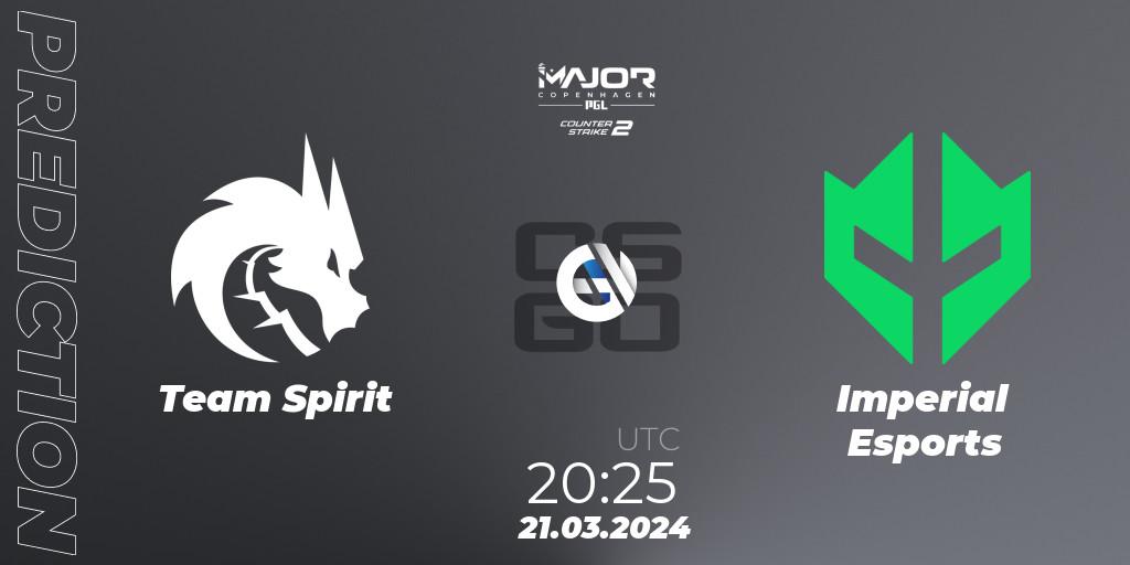 Team Spirit - Imperial Esports: прогноз. 21.03.24, CS2 (CS:GO), PGL CS2 Major Copenhagen 2024