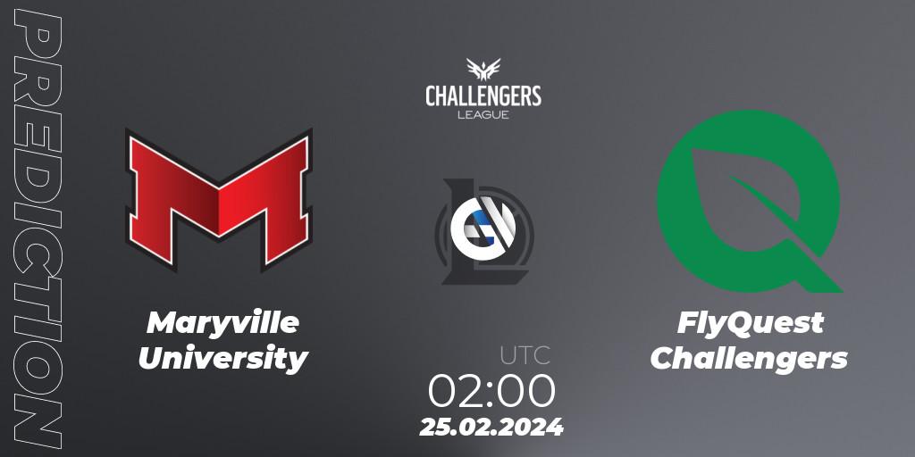 Maryville University - FlyQuest Challengers: прогноз. 25.02.24, LoL, NACL 2024 Spring - Group Stage