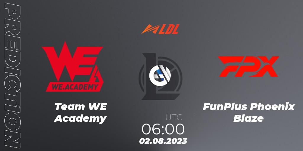 Team WE Academy - FunPlus Phoenix Blaze: прогноз. 02.08.23, LoL, LDL 2023 - Playoffs