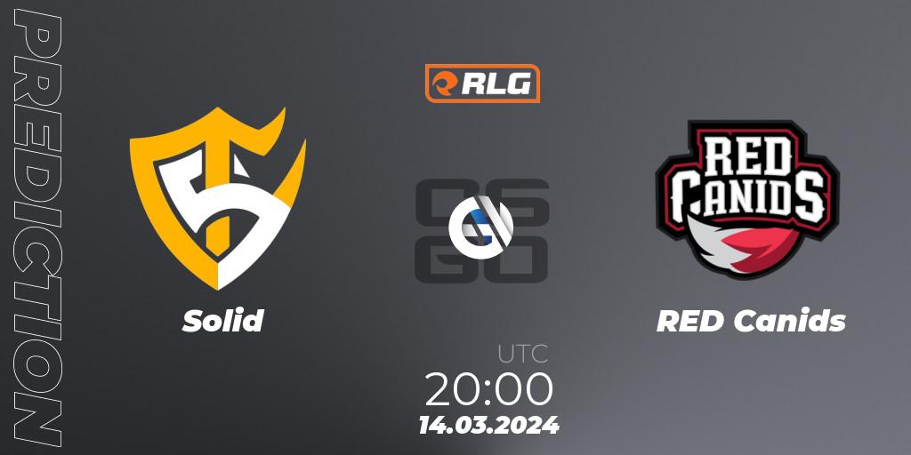 Solid - RED Canids: прогноз. 14.03.24, CS2 (CS:GO), RES Latin American Series #2