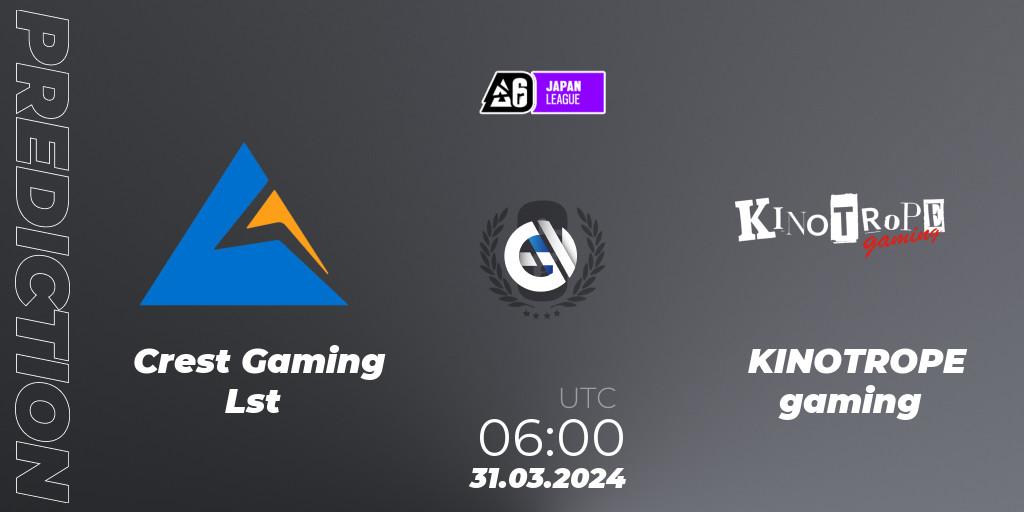 Crest Gaming Lst - KINOTROPE gaming: прогноз. 31.03.24, Rainbow Six, Japan League 2024 - Stage 1