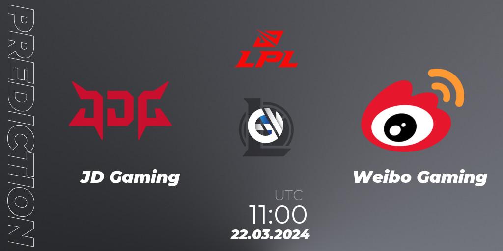 JD Gaming - Weibo Gaming: прогноз. 22.03.24, LoL, LPL Spring 2024 - Group Stage