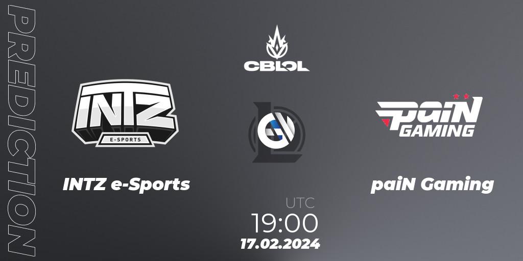 INTZ e-Sports - paiN Gaming: прогноз. 17.02.24, LoL, CBLOL Split 1 2024 - Group Stage