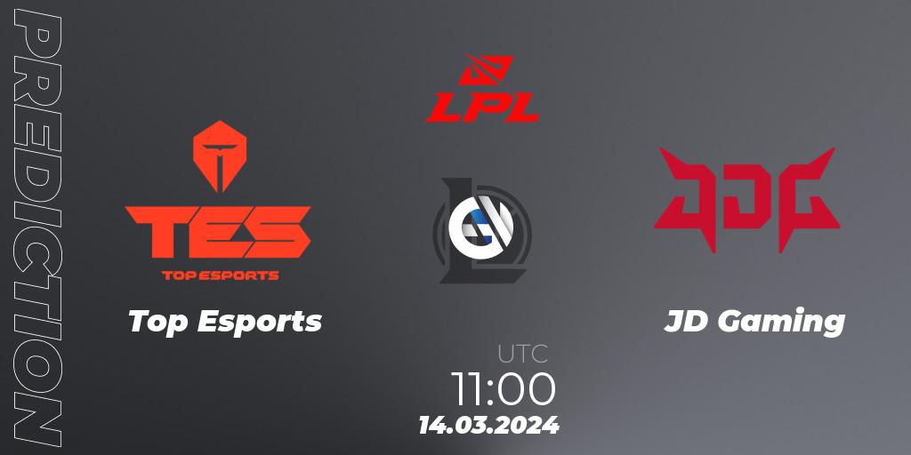 Top Esports - JD Gaming: прогноз. 14.03.24, LoL, LPL Spring 2024 - Group Stage