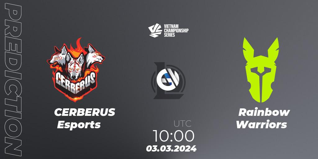 CERBERUS Esports - Rainbow Warriors: прогноз. 03.03.24, LoL, VCS Dawn 2024 - Group Stage