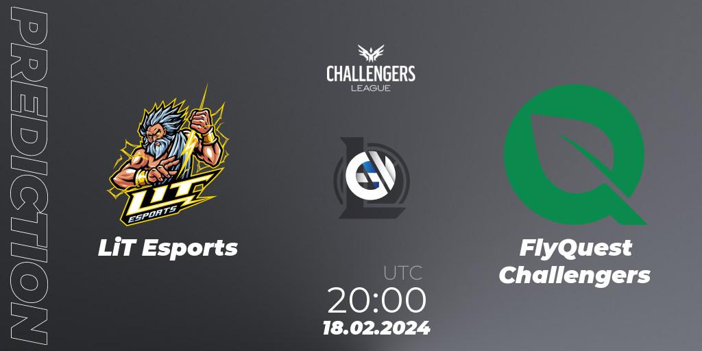 LiT Esports - FlyQuest Challengers: прогноз. 18.02.24, LoL, NACL 2024 Spring - Group Stage