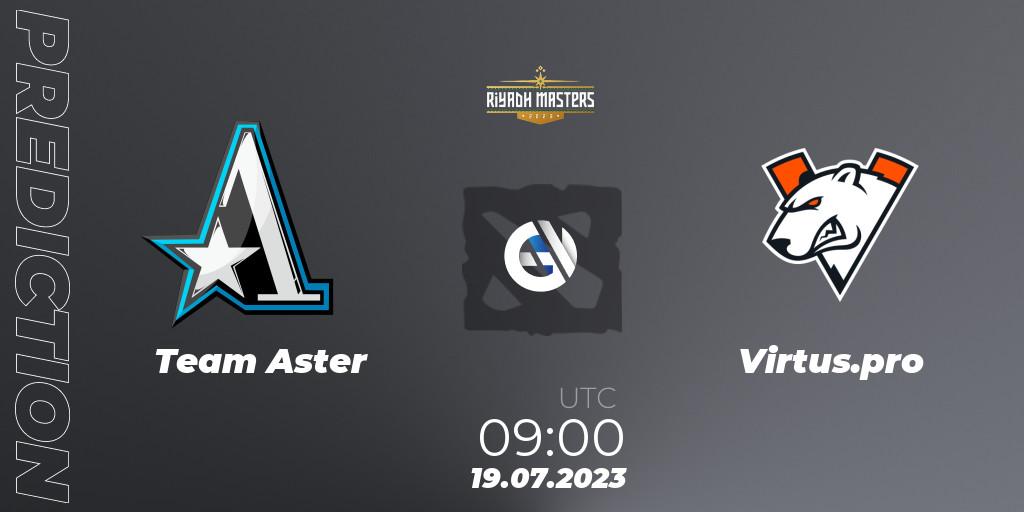 Team Aster - Virtus.pro: прогноз. 19.07.23, Dota 2, Riyadh Masters 2023 - Play-In