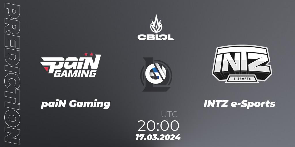 paiN Gaming - INTZ e-Sports: прогноз. 17.03.24, LoL, CBLOL Split 1 2024 - Group Stage