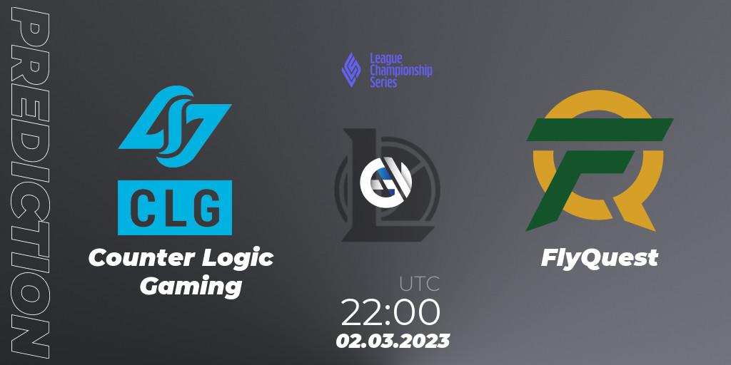Counter Logic Gaming - FlyQuest: прогноз. 02.03.23, LoL, LCS Spring 2023 - Group Stage