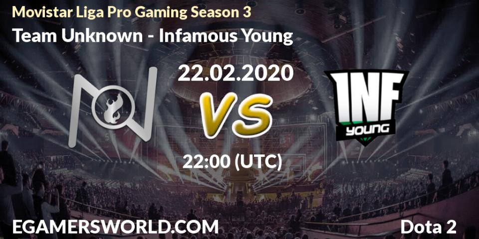 Team Unknown - Infamous Young: прогноз. 20.02.20, Dota 2, Movistar Liga Pro Gaming Season 3