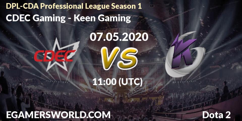 CDEC Gaming - Keen Gaming: прогноз. 07.05.20, Dota 2, DPL-CDA Professional League Season 1 2020