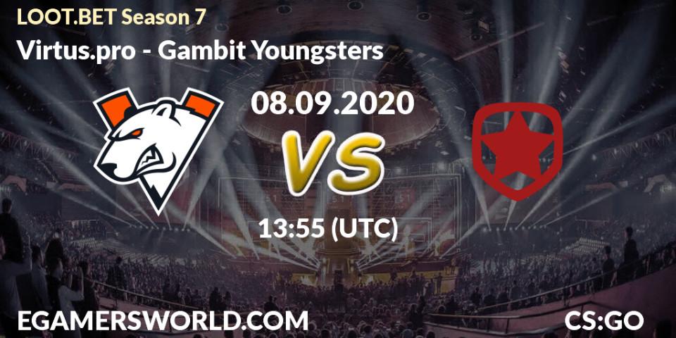 Virtus.pro - Gambit Youngsters: прогноз. 08.09.20, CS2 (CS:GO), LOOT.BET Season 7