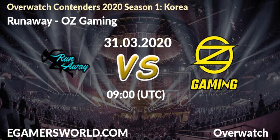 Runaway - OZ Gaming: прогноз. 31.03.20, Overwatch, Overwatch Contenders 2020 Season 1: Korea