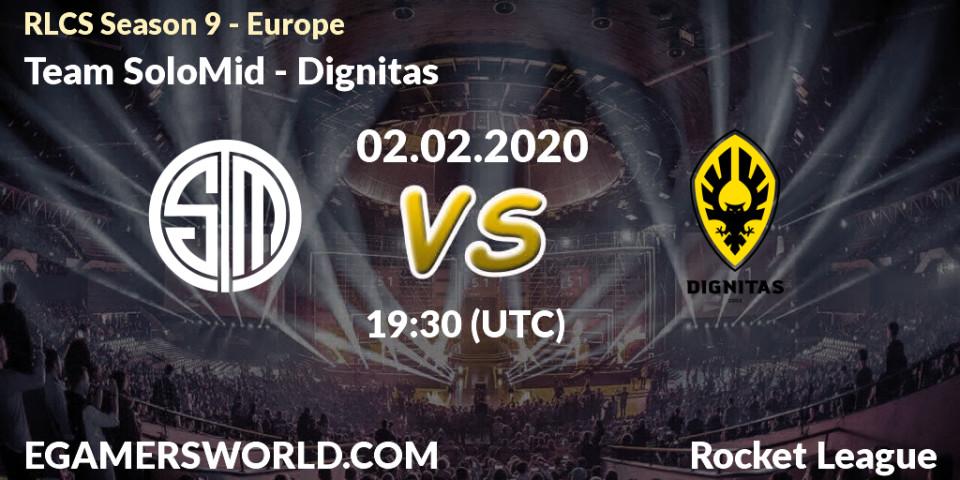Team SoloMid - Dignitas: прогноз. 09.02.20, Rocket League, RLCS Season 9 - Europe