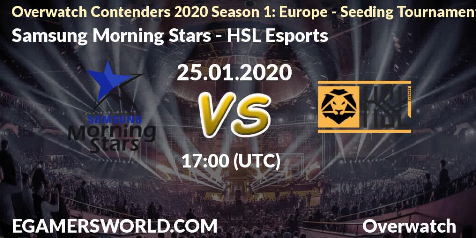 Samsung Morning Stars - HSL Esports: прогноз. 25.01.20, Overwatch, Overwatch Contenders 2020 Season 1: Europe - Seeding Tournament