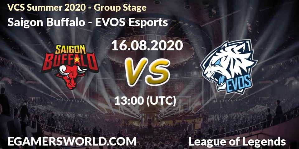 Saigon Buffalo - EVOS Esports: прогноз. 16.08.20, LoL, VCS Summer 2020 - Group Stage