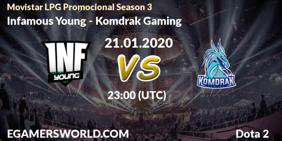 Infamous Young - Komdrak Gaming: прогноз. 21.01.20, Dota 2, Movistar LPG Promocional Season 3