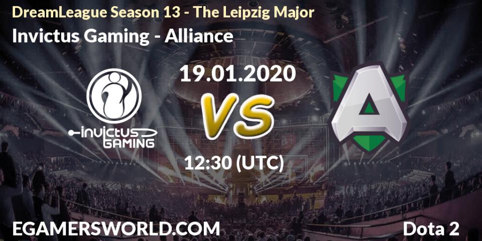 Invictus Gaming - Alliance: прогноз. 19.01.20, Dota 2, DreamLeague Season 13 - The Leipzig Major