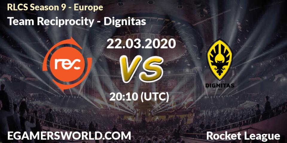 Team Reciprocity - Dignitas: прогноз. 22.03.20, Rocket League, RLCS Season 9 - Europe