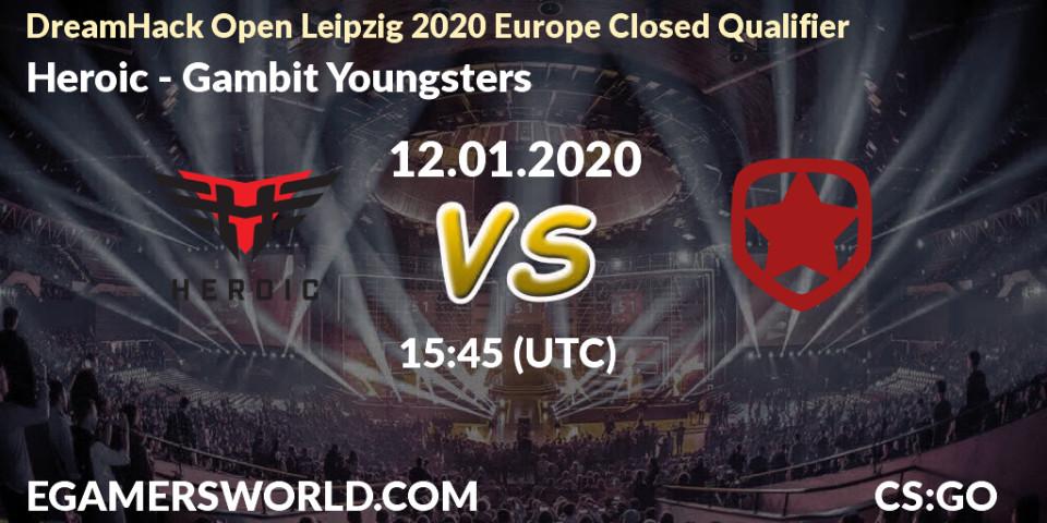 Heroic - Gambit Youngsters: прогноз. 12.01.20, CS2 (CS:GO), DreamHack Open Leipzig 2020 Europe Closed Qualifier
