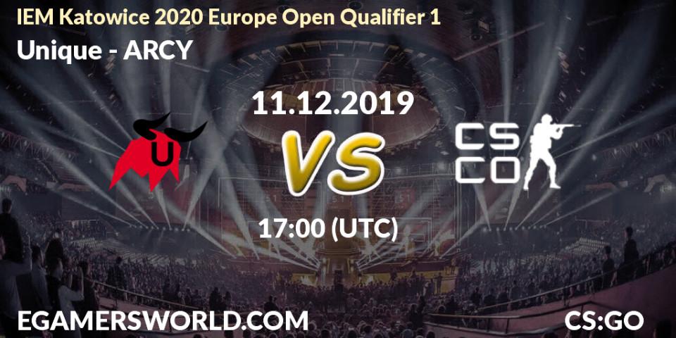 Unique - ARCY: прогноз. 11.12.19, CS2 (CS:GO), IEM Katowice 2020 Europe Open Qualifier 1