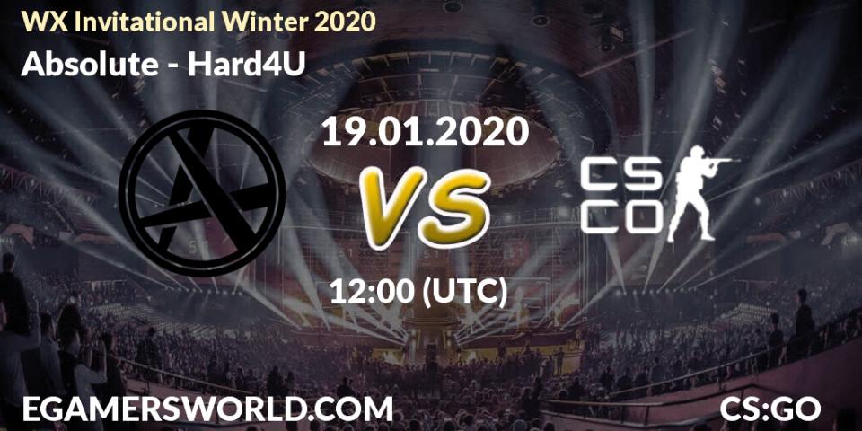 Absolute - Hard4U: прогноз. 19.01.20, CS2 (CS:GO), WX Invitational Winter 2020
