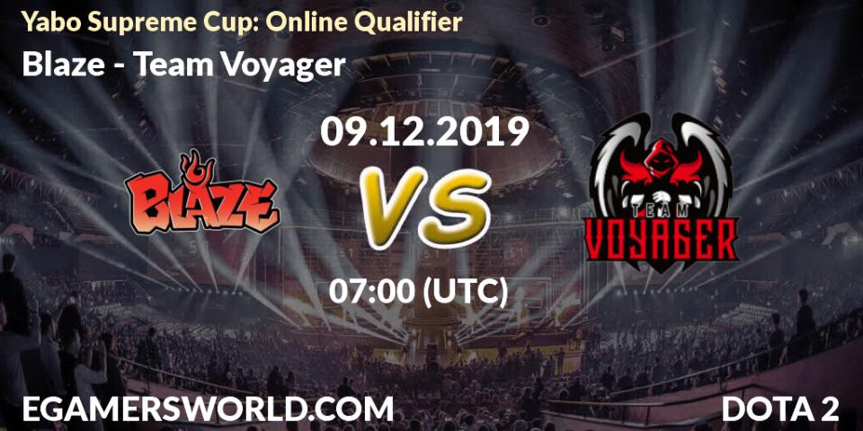 Blaze - Team Voyager: прогноз. 09.12.19, Dota 2, Yabo Supreme Cup: Online Qualifier