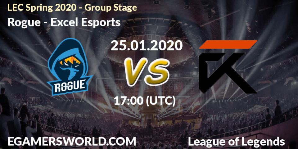 Rogue - Excel Esports: прогноз. 25.01.20, LoL, LEC Spring 2020 - Group Stage