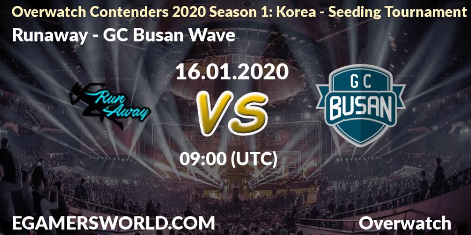 Runaway - GC Busan Wave: прогноз. 16.01.20, Overwatch, Overwatch Contenders 2020 Season 1: Korea - Seeding Tournament