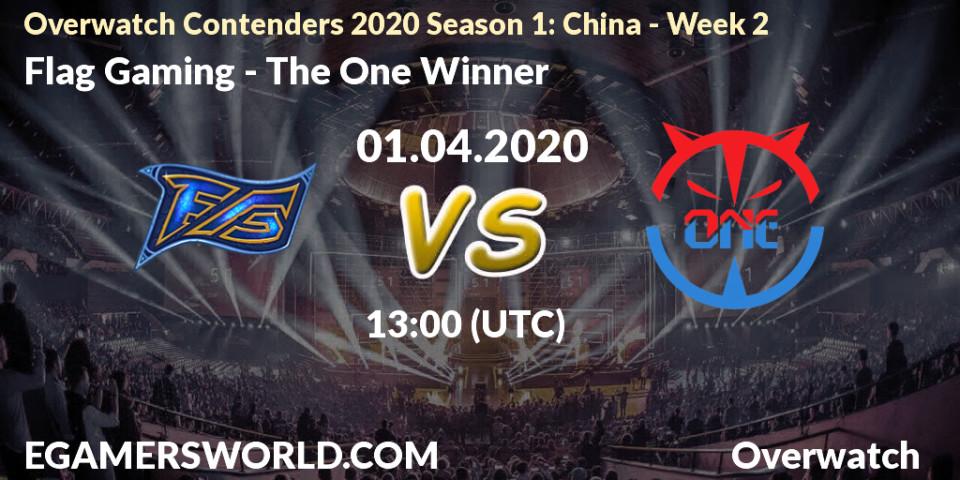 Flag Gaming - The One Winner: прогноз. 01.04.20, Overwatch, Overwatch Contenders 2020 Season 1: China - Week 2