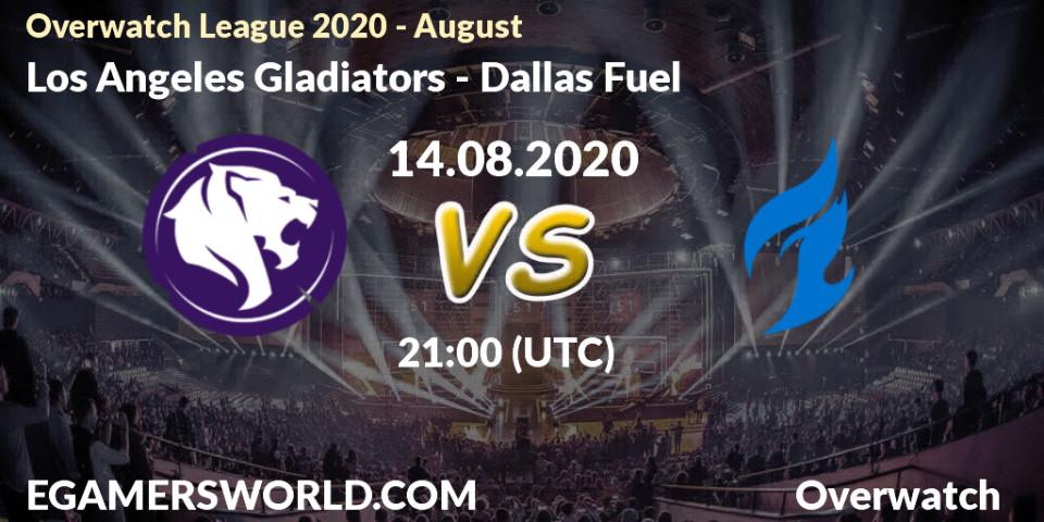 Los Angeles Gladiators - Dallas Fuel: прогноз. 14.08.20, Overwatch, Overwatch League 2020 - August