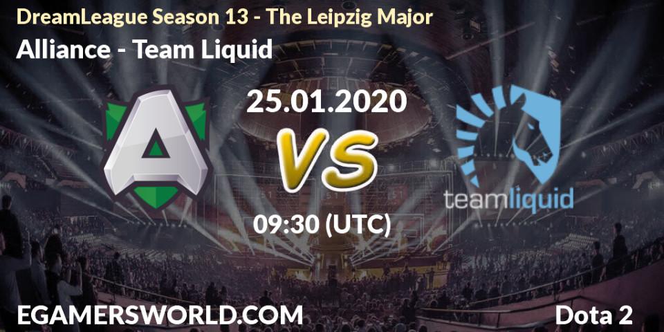 Alliance - Team Liquid: прогноз. 25.01.20, Dota 2, DreamLeague Season 13 - The Leipzig Major