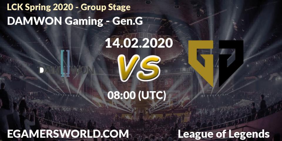 DAMWON Gaming - Gen.G: прогноз. 14.02.20, LoL, LCK Spring 2020 - Group Stage