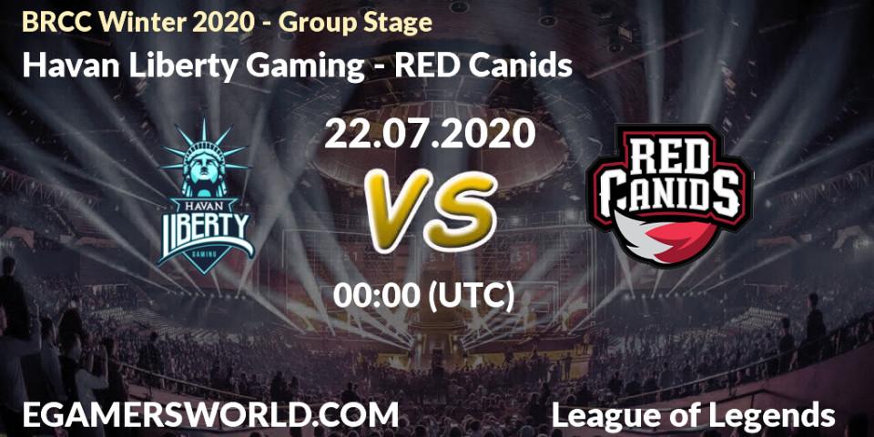 Havan Liberty Gaming - RED Canids: прогноз. 22.07.20, LoL, BRCC Winter 2020 - Group Stage