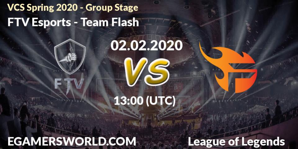 FTV Esports - Team Flash: прогноз. 02.02.20, LoL, VCS Spring 2020 - Group Stage