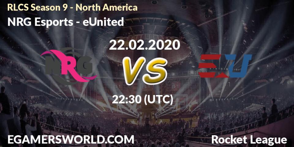 NRG Esports - eUnited: прогноз. 22.02.20, Rocket League, RLCS Season 9 - North America
