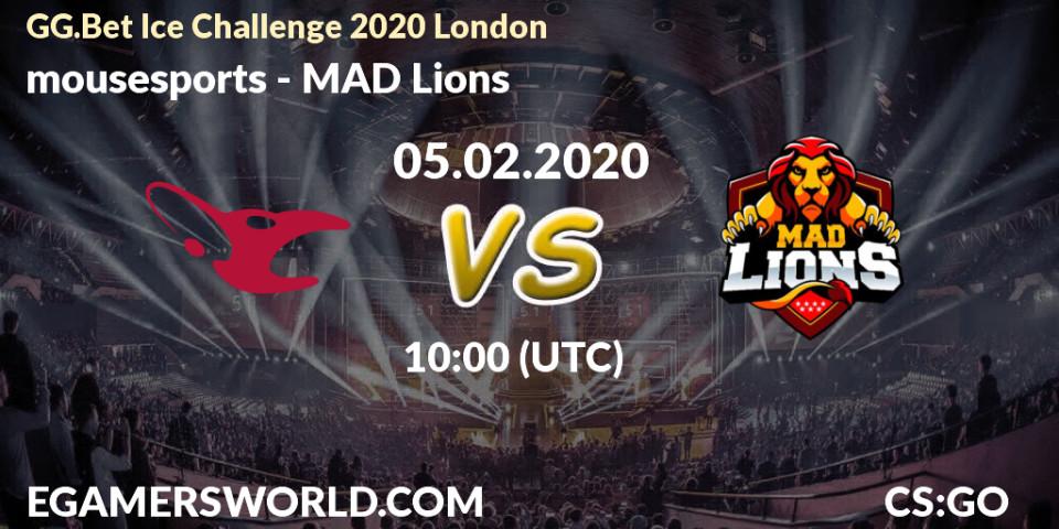 mousesports - MAD Lions: прогноз. 05.02.20, CS2 (CS:GO), GG.Bet Ice Challenge 2020 London