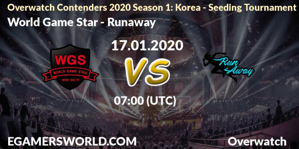 World Game Star - Runaway: прогноз. 17.01.20, Overwatch, Overwatch Contenders 2020 Season 1: Korea - Seeding Tournament