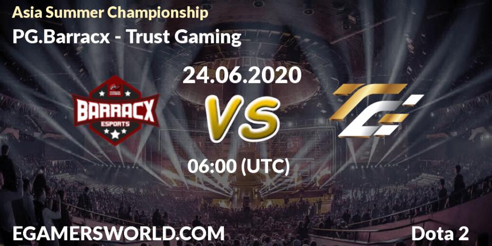 PG.Barracx - Trust Gaming: прогноз. 24.06.20, Dota 2, Asia Summer Championship