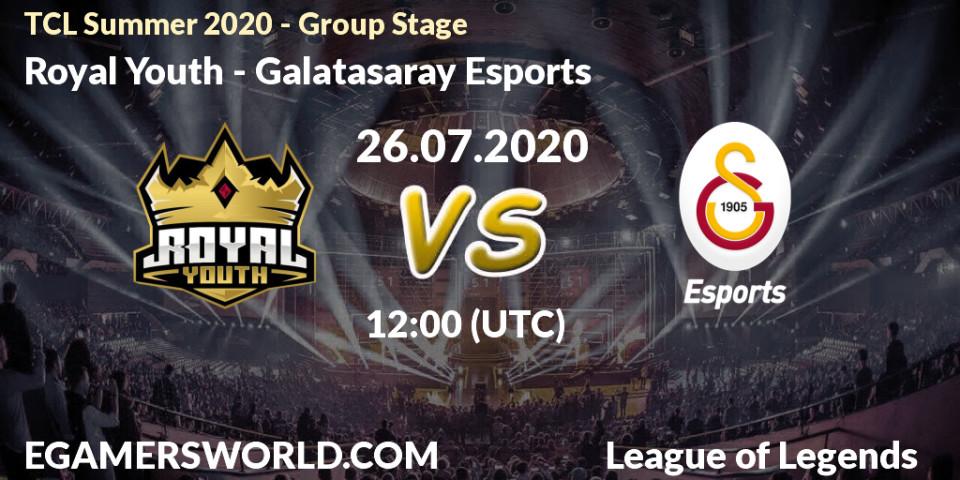 Royal Youth - Galatasaray Esports: прогноз. 26.07.20, LoL, TCL Summer 2020 - Group Stage