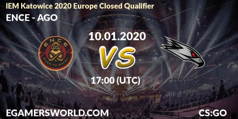 ENCE - AGO: прогноз. 10.01.20, CS2 (CS:GO), IEM Katowice 2020 Europe Closed Qualifier